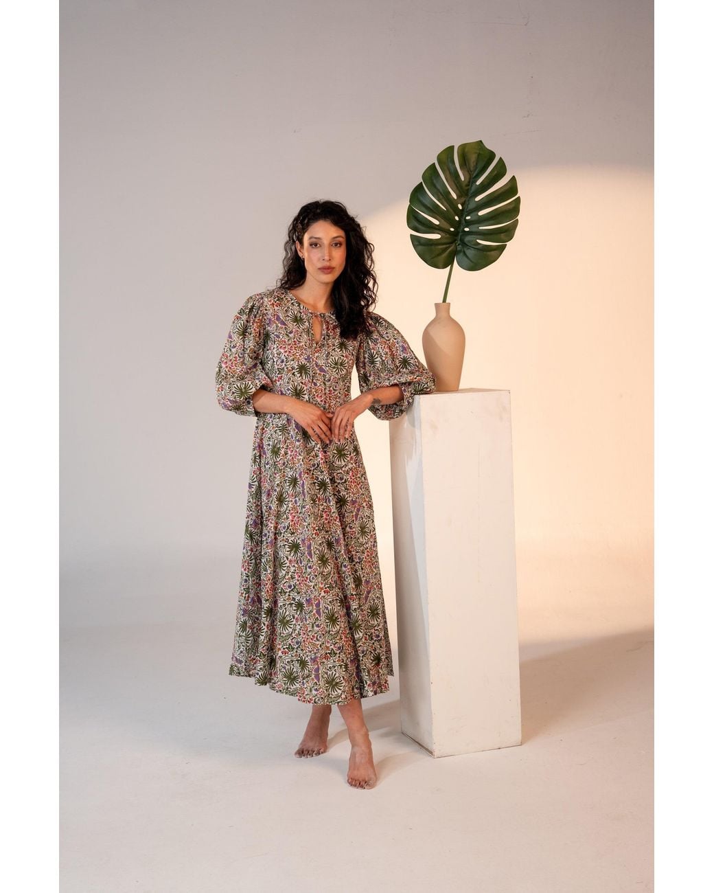 Carolina Benoit Multicolor Palm Springs Print Kaftan