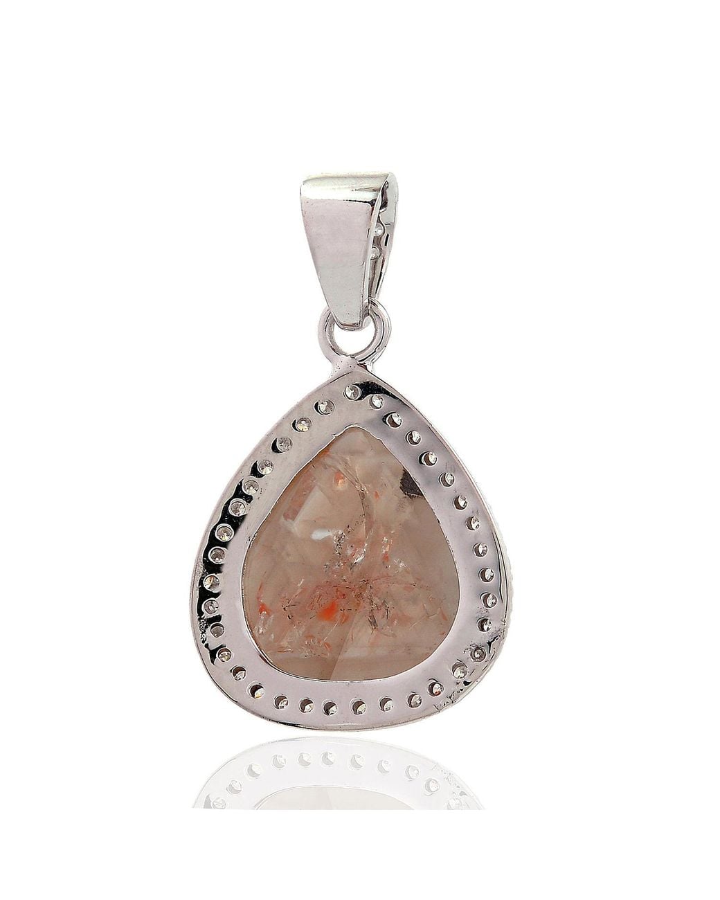 Artisan Metallic Ice Diamond & Diamond Halo Pendant