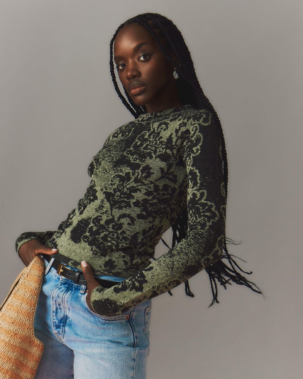 Fully Fashioning Green Shila Pullover Sweater