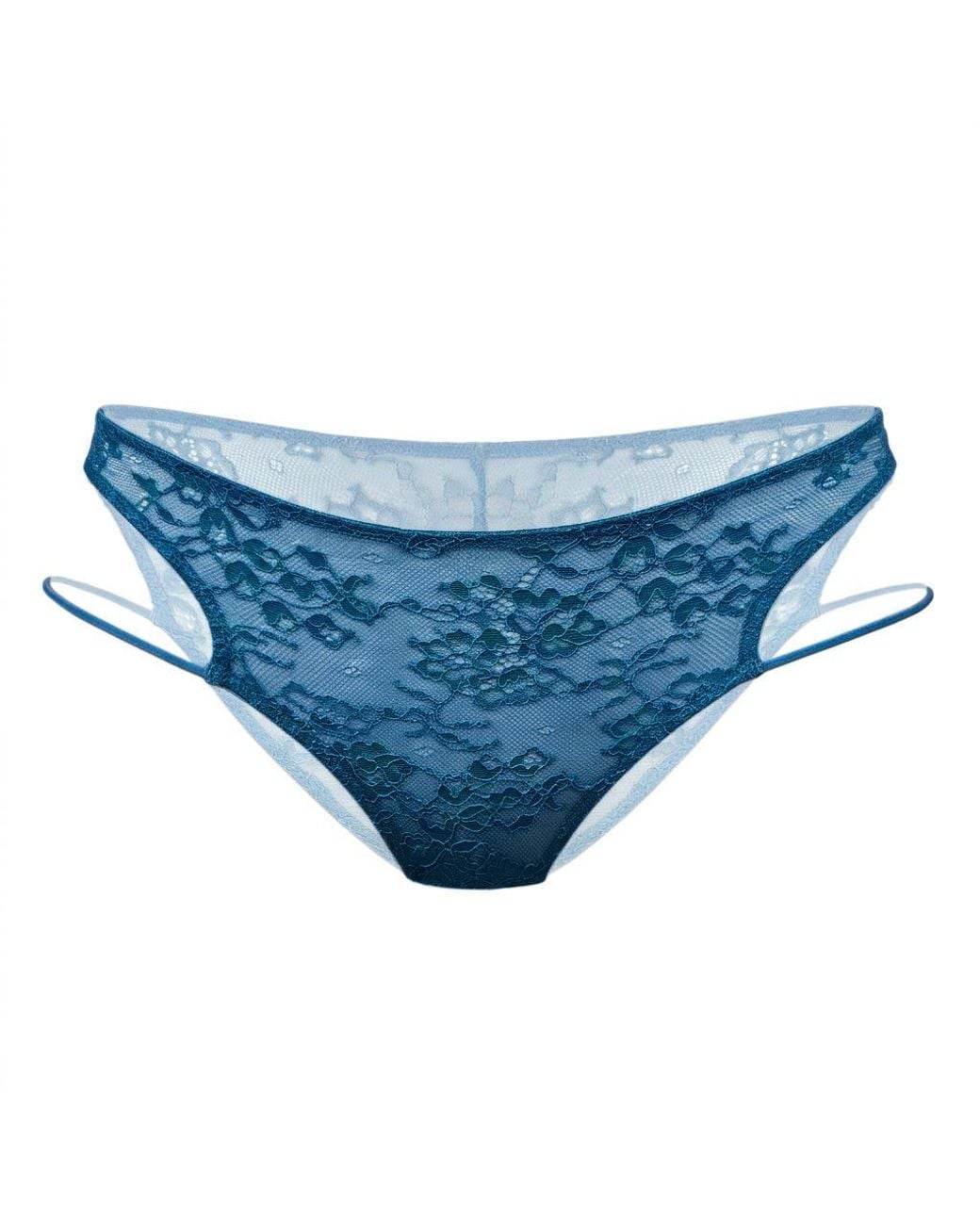 MONIQUE MORIN LINGERIE Blue Amphitrite Low Rise Cheeky Panty Undertow