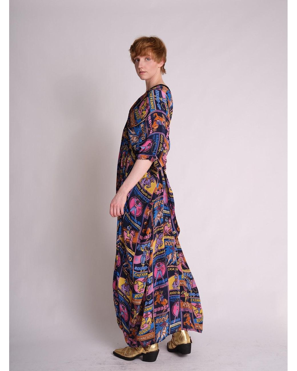 Any Old Iron Blue Rodeo Kaftan Dress