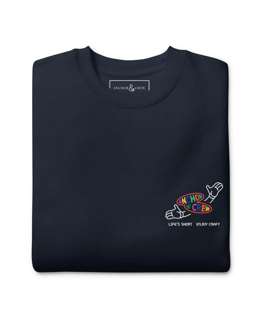 Anchor and Crew Blue Enjoy Craft Dial-A-Local Organic Cotton Sweatshirt for men