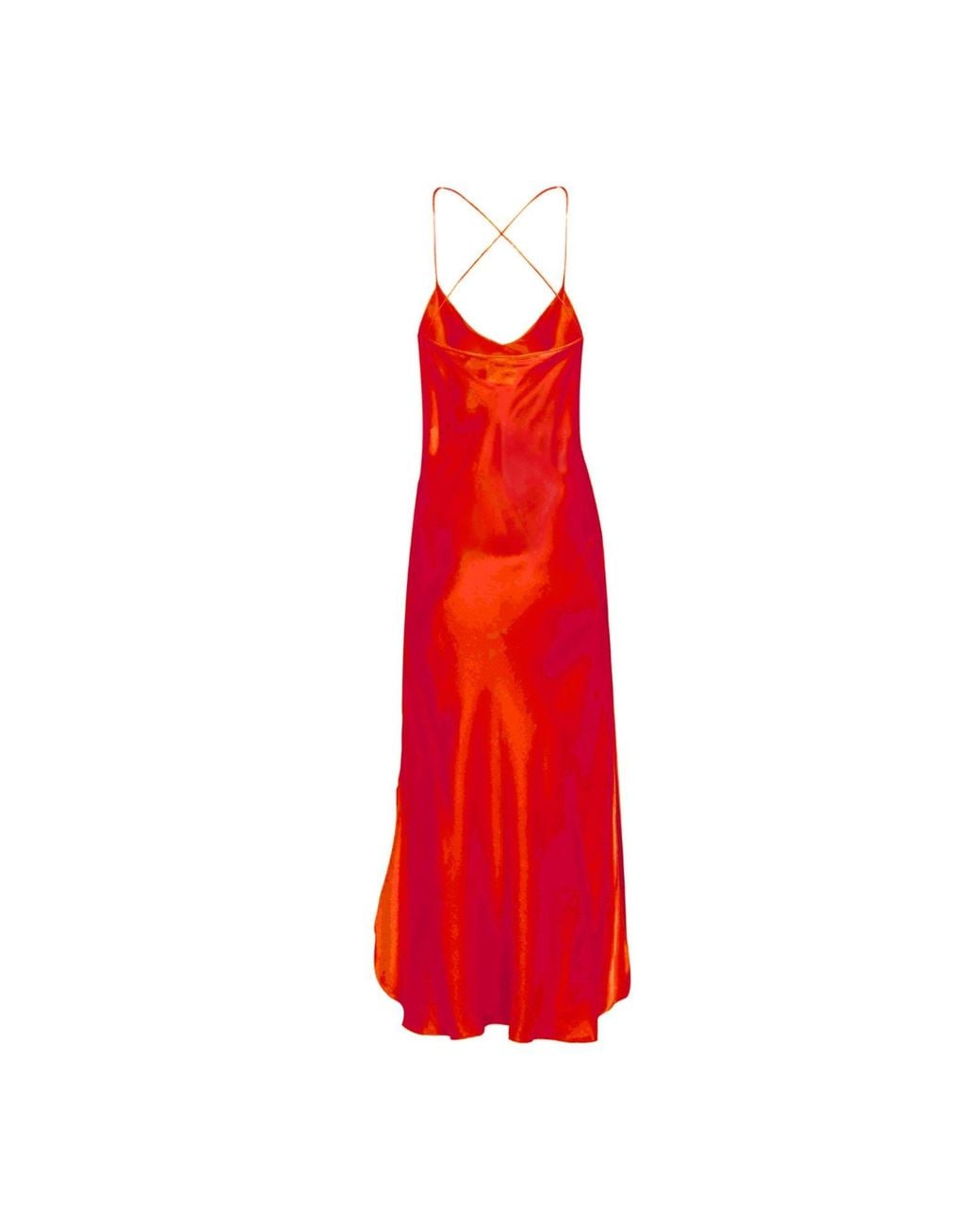 Maguy De Chadirac Red Classic Silk Slip Dress