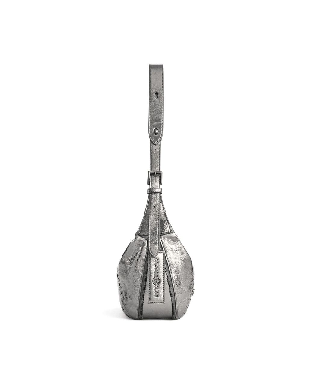 Orange Cube White Metropolitan Hobo Bag
