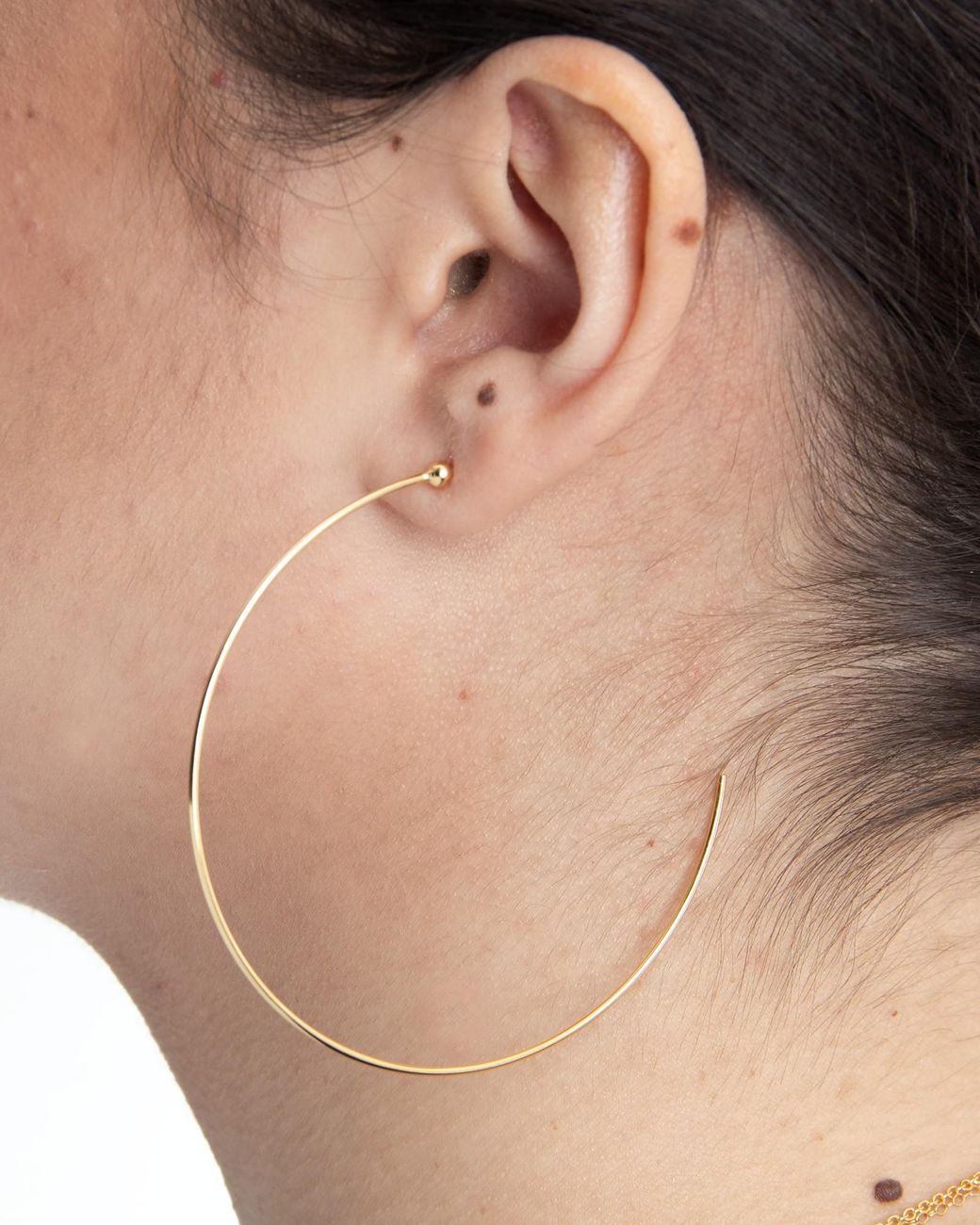 Belinda Jewelz White Faye Bullseye Lightweight Large Hoops