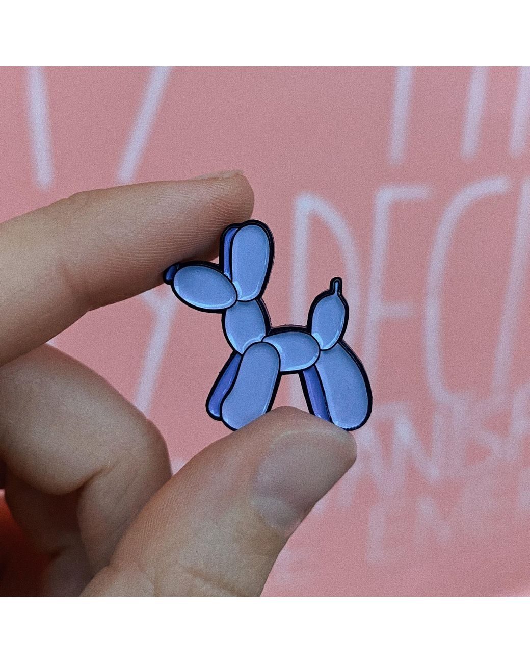 Make Heads Turn Purple Enamel Pin Balloon Dog