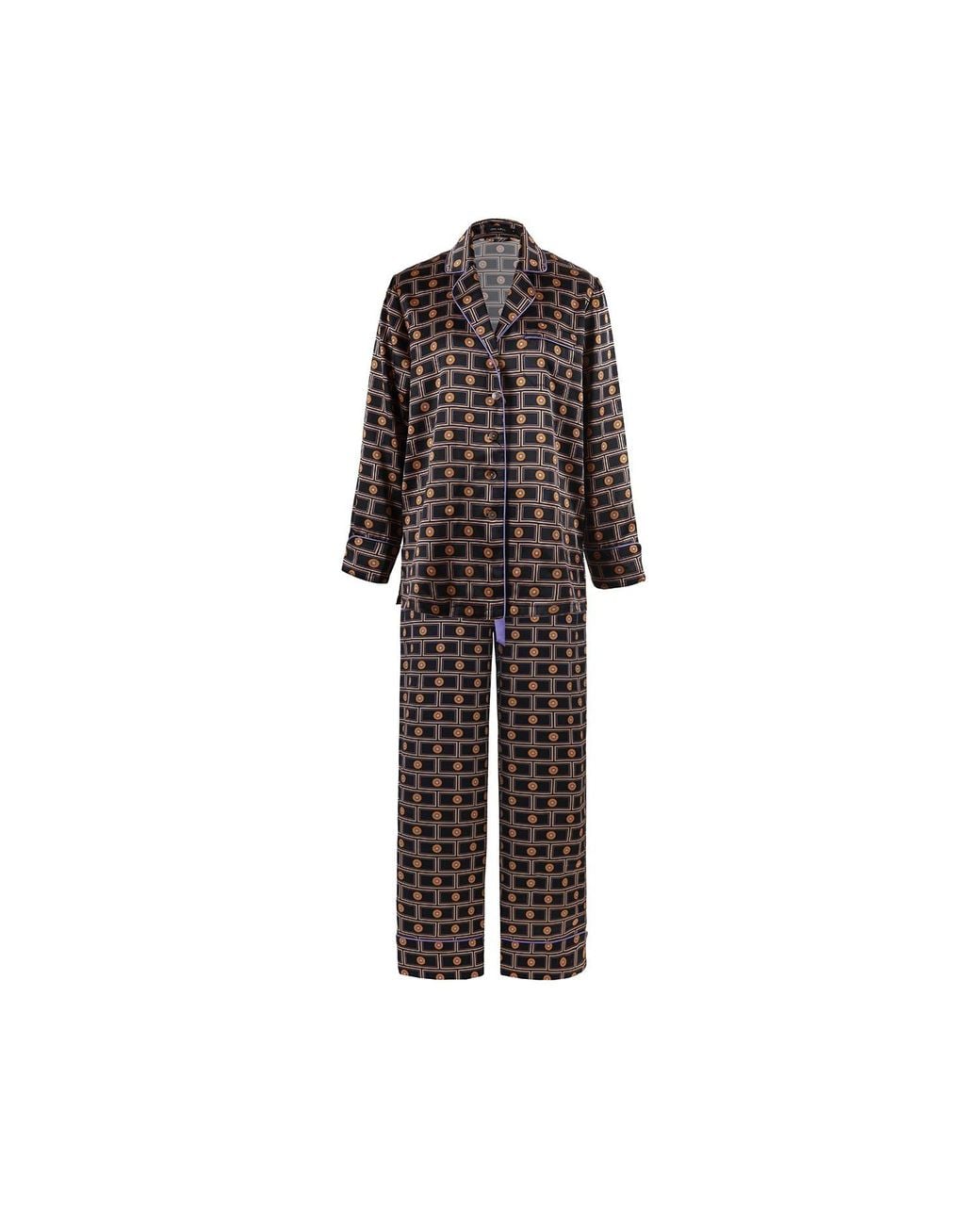 Emma Wallace Black Graeme Pj Set