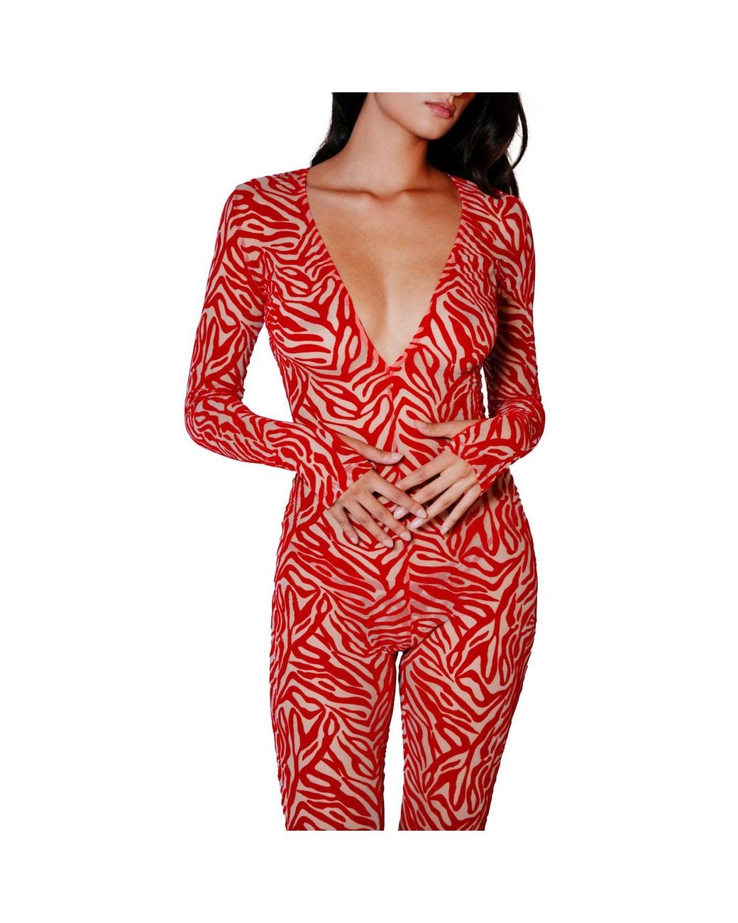 Perilla Lingerie Red Kendall Jumpsuit Long