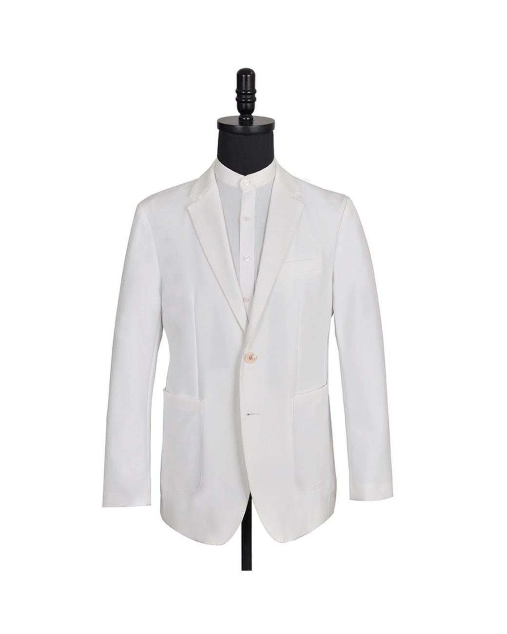 DAVID WEJ White Ashford Relaxed Single Breasted Blazer – for men