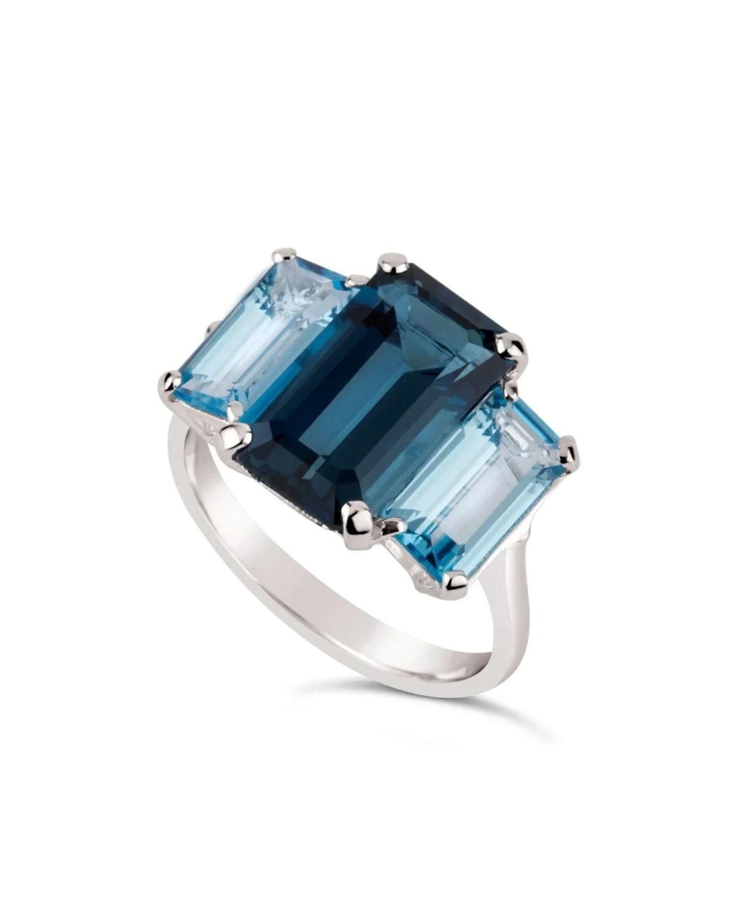 Dinny Hall Blue Trinny Trilogy London Topaz & Swiss Topaz Ring