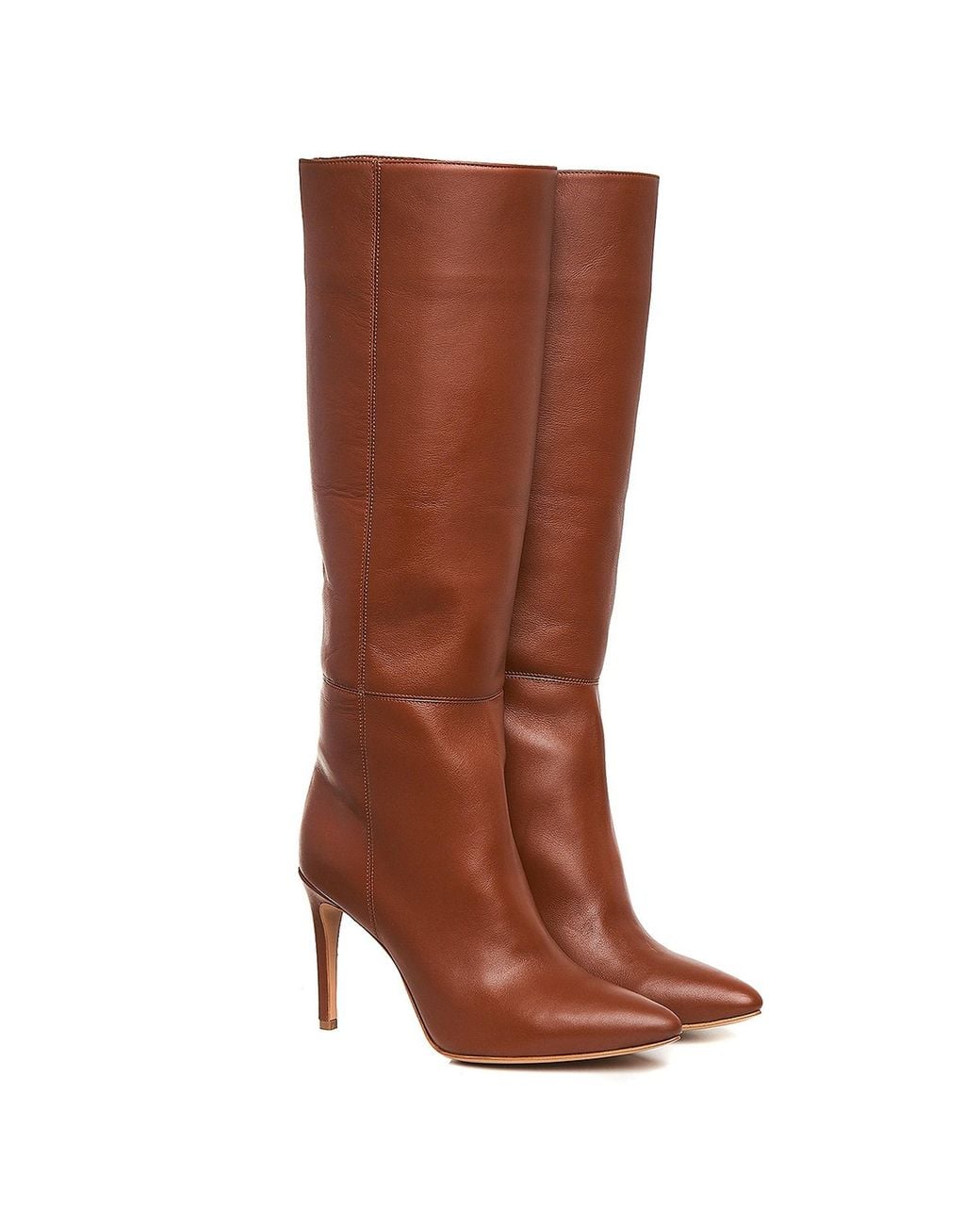 Ginissima Brown Milla Boots Natural Leather, Under Knee