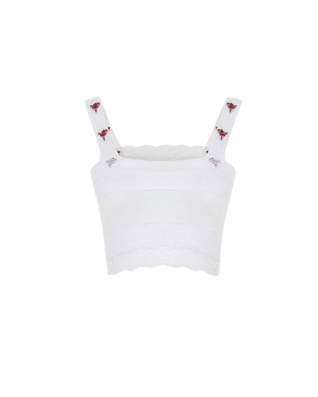 Pcfg White The Broderie Anglaise Edit Lace-Panel Bra