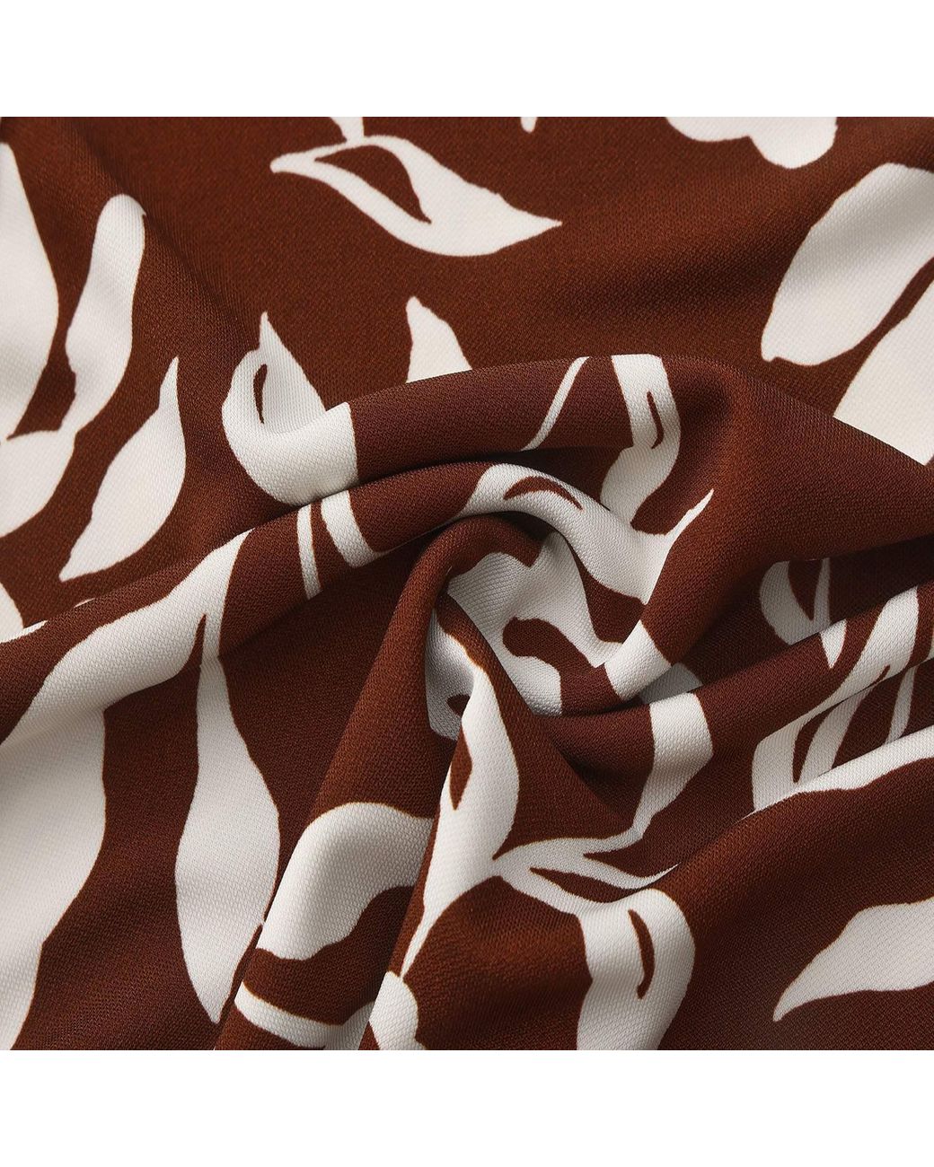 FRONT ROW SHOP Brown Mai Draped Viscose Jersey T-Shirt