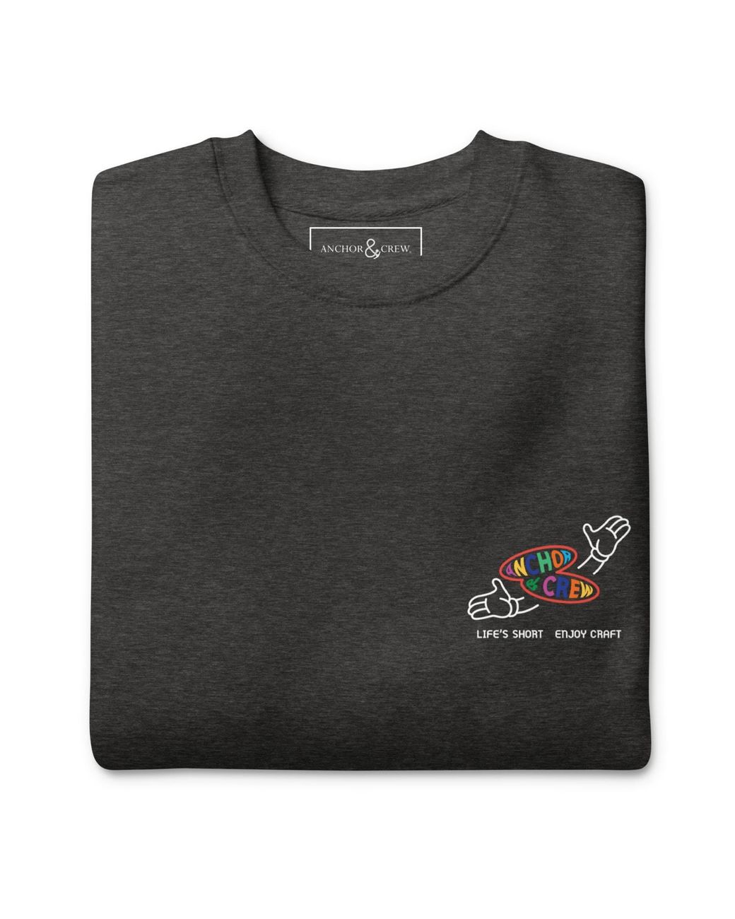Anchor and Crew Gray Heather Enjoy Craft Dial-A-Local Organic Cotton Sweatshirt for men