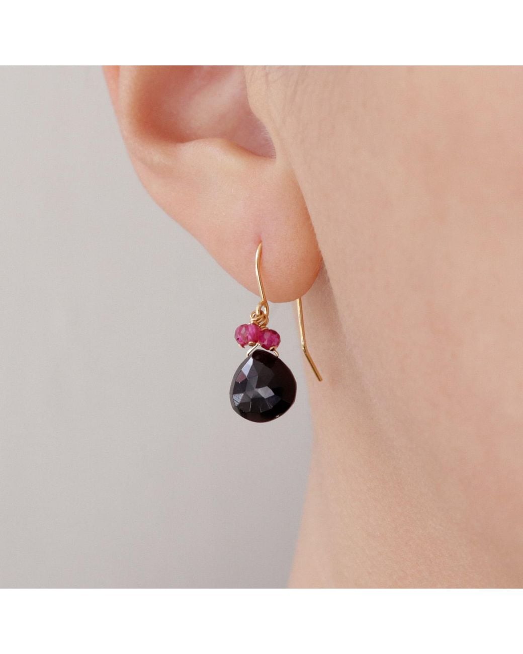 MOUNIR LONDON Black Onyx Drop Earrings