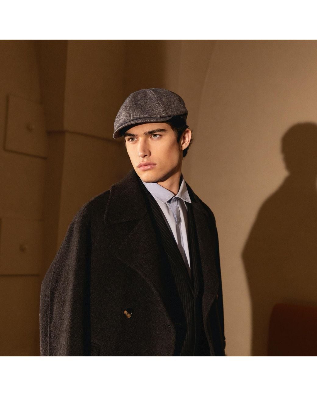 DORIA 1905 Blue Tweed Wedge-Shaped Beanie for men