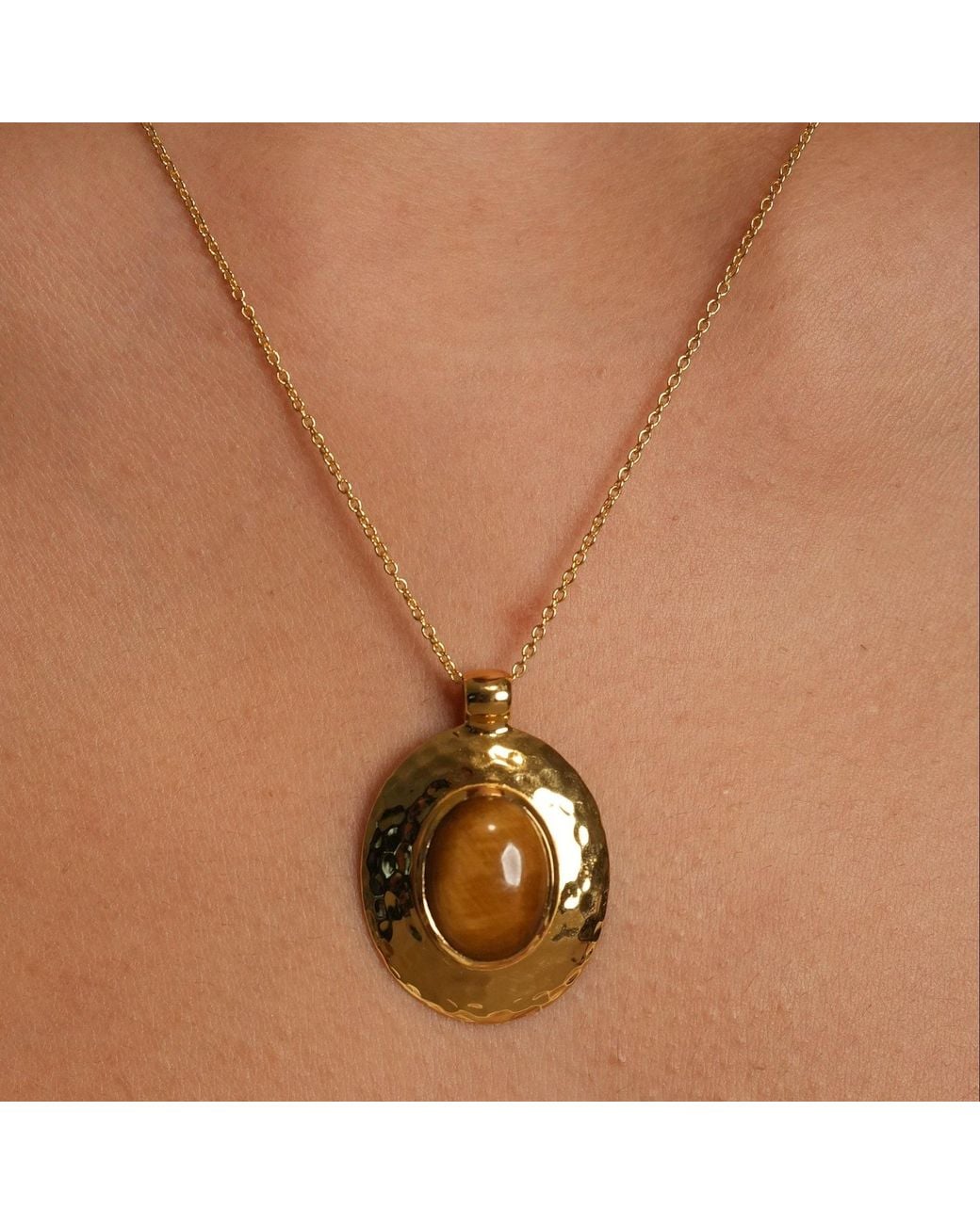 Argento Vivo Metallic Terra Necklace — Tiger's Eye