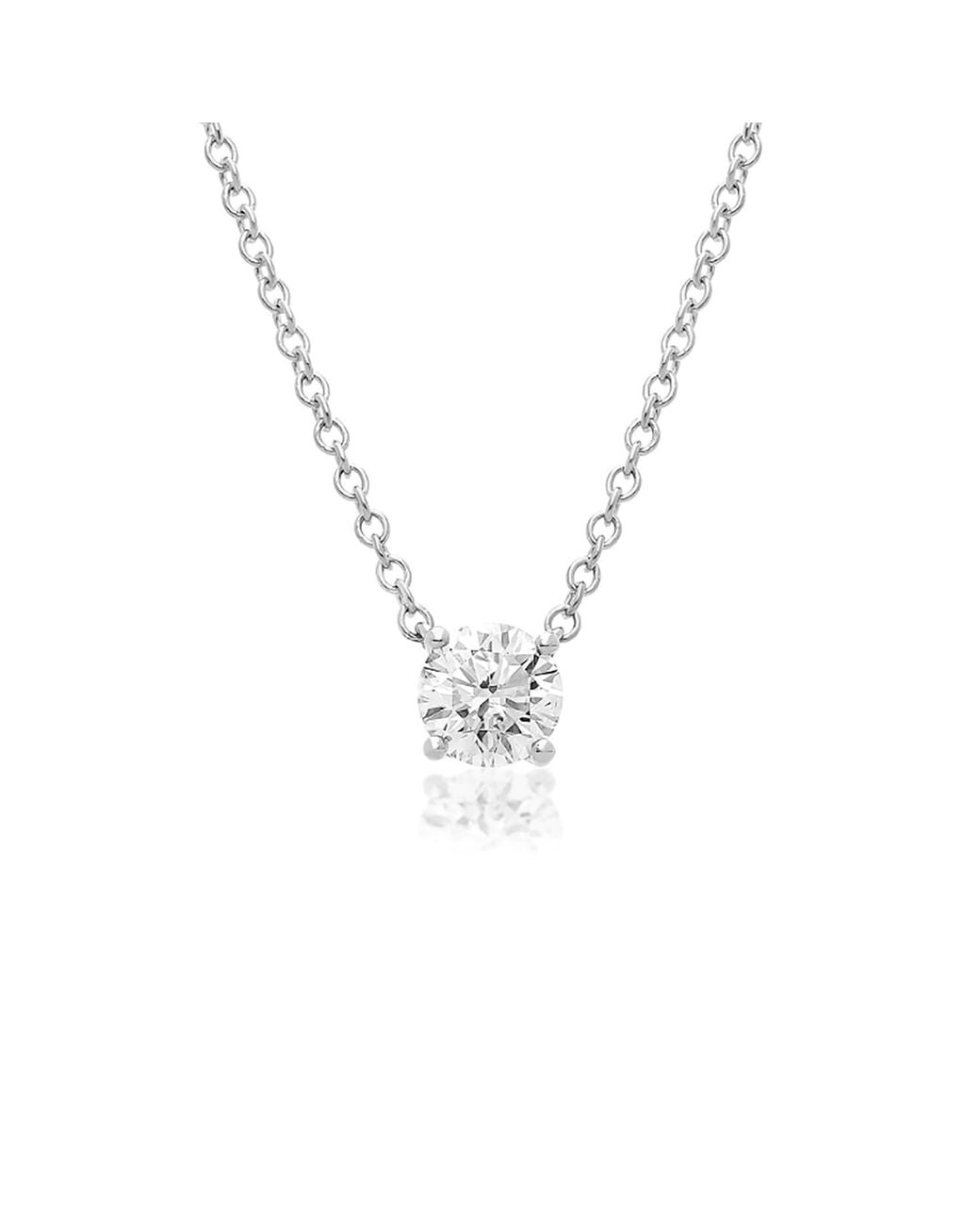 VicStoneNYC Fine Jewelry Metallic Half Carat Lab Grown Diamond Necklace