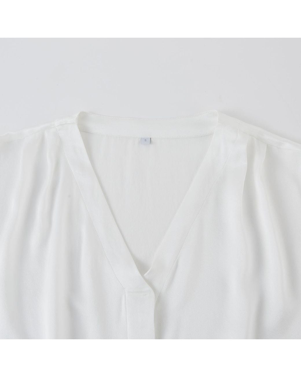 Soft Strokes Silk White Pure Mulberry Silk Top Regular Fit