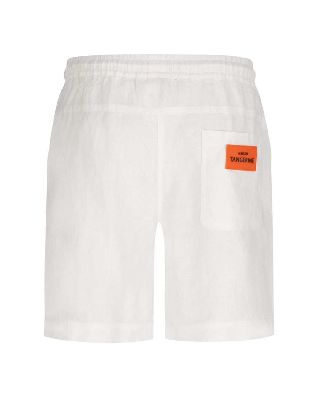 Maison Tangerine White Linen Shorts For for men