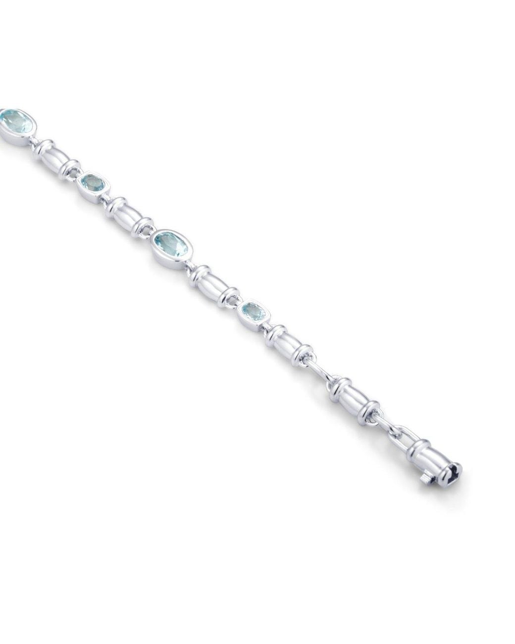 Lulu B London Metallic Topaz Gemstone Chain Bracelet