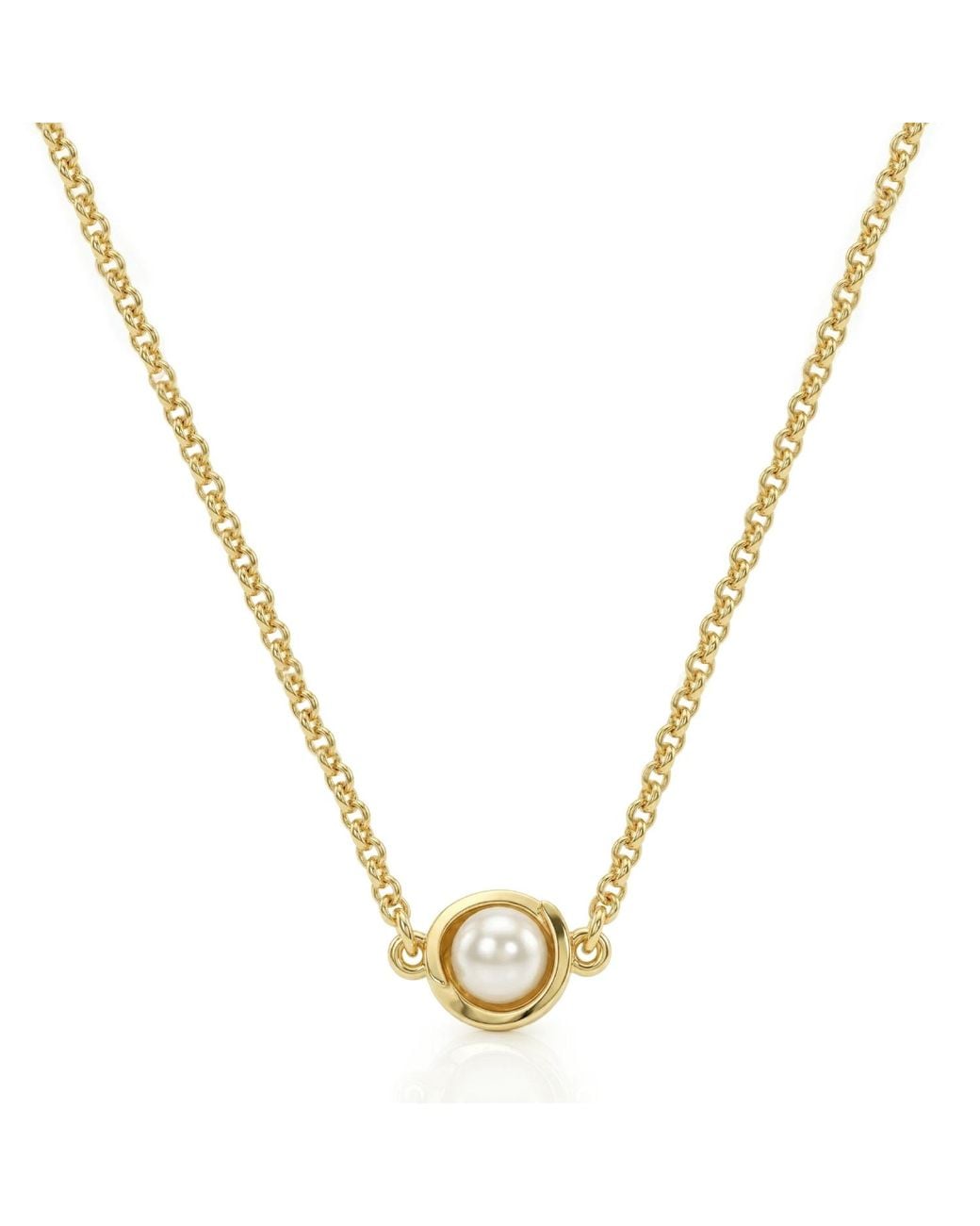 Unaloe Metallic Natural Pearl Necklace