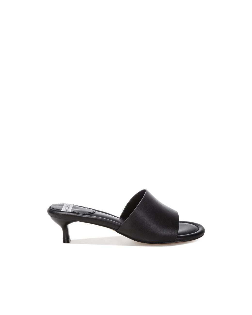 Rag & Co Black Vizzini Kitten Heel Sandals