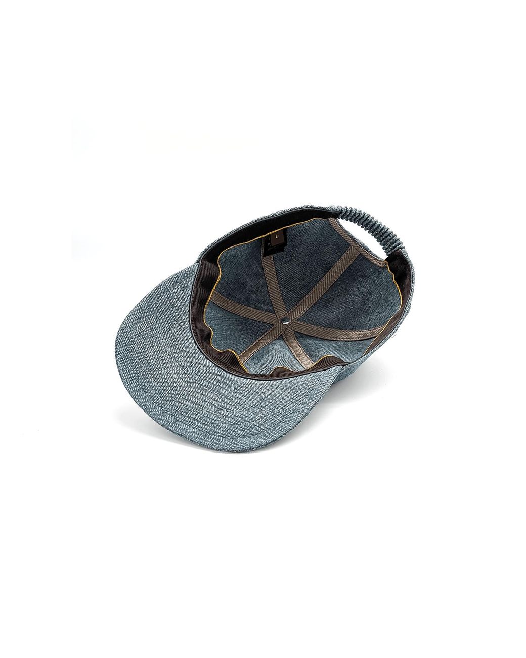 DORIA 1905 Gray Raw Linen Fabric Rollable Baseball Cap for men