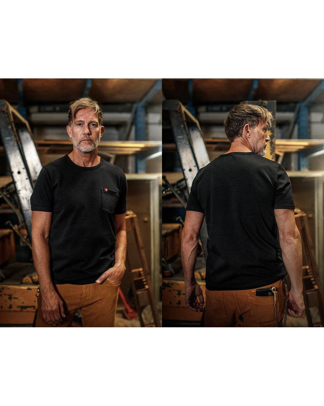 &SONS Trading Co Black Boxer Pocket T-Shirt for men