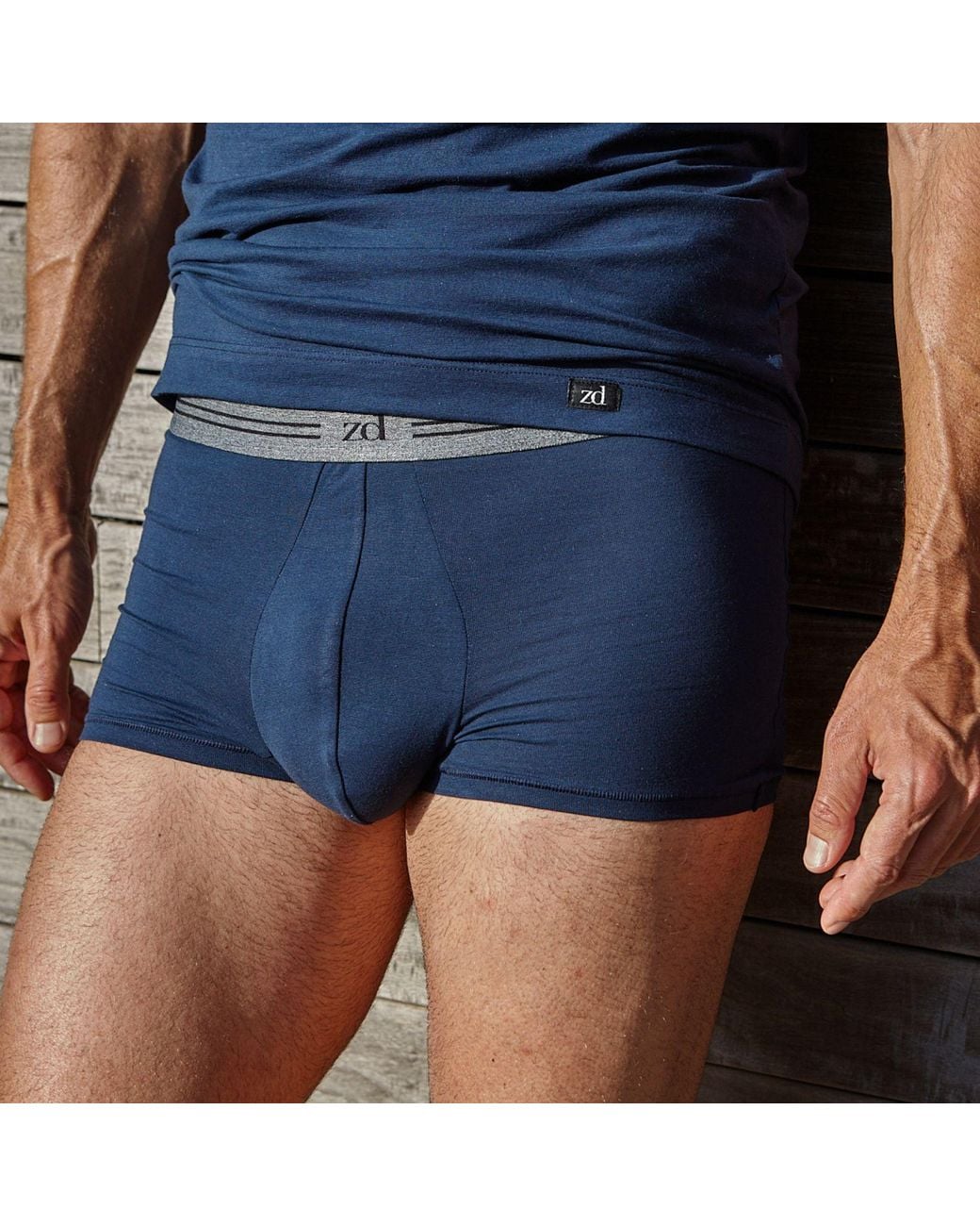 Zd - Zero Defects Blue Atenas Trunk Boxer Egyptian Cotton for men