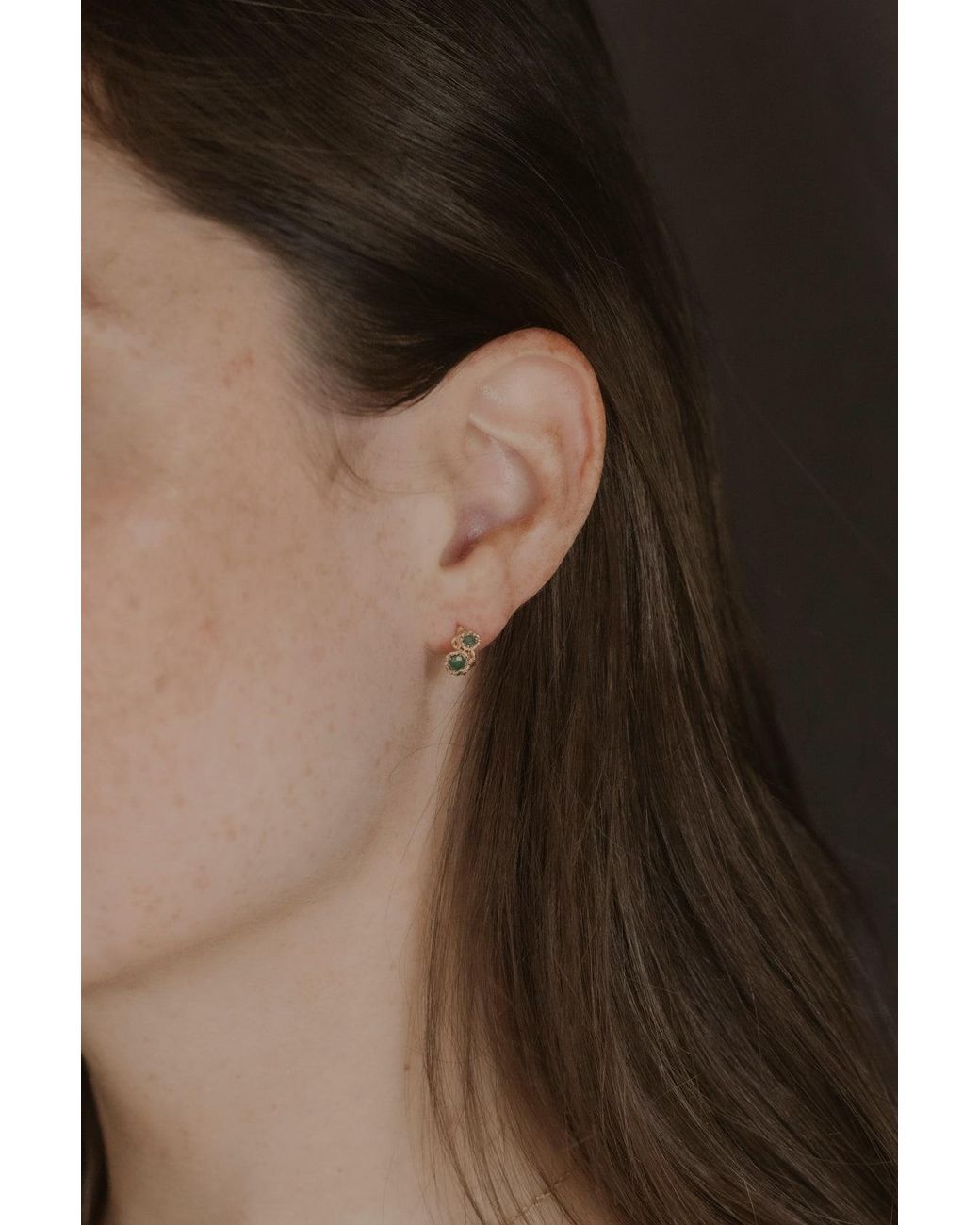 Claire Hill Designs Metallic Chalcedony Twisted Branch Huggies
