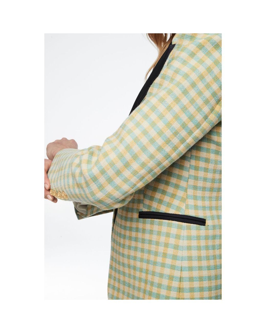 The Extreme Collection Green Gingham Check Blazer Fiona