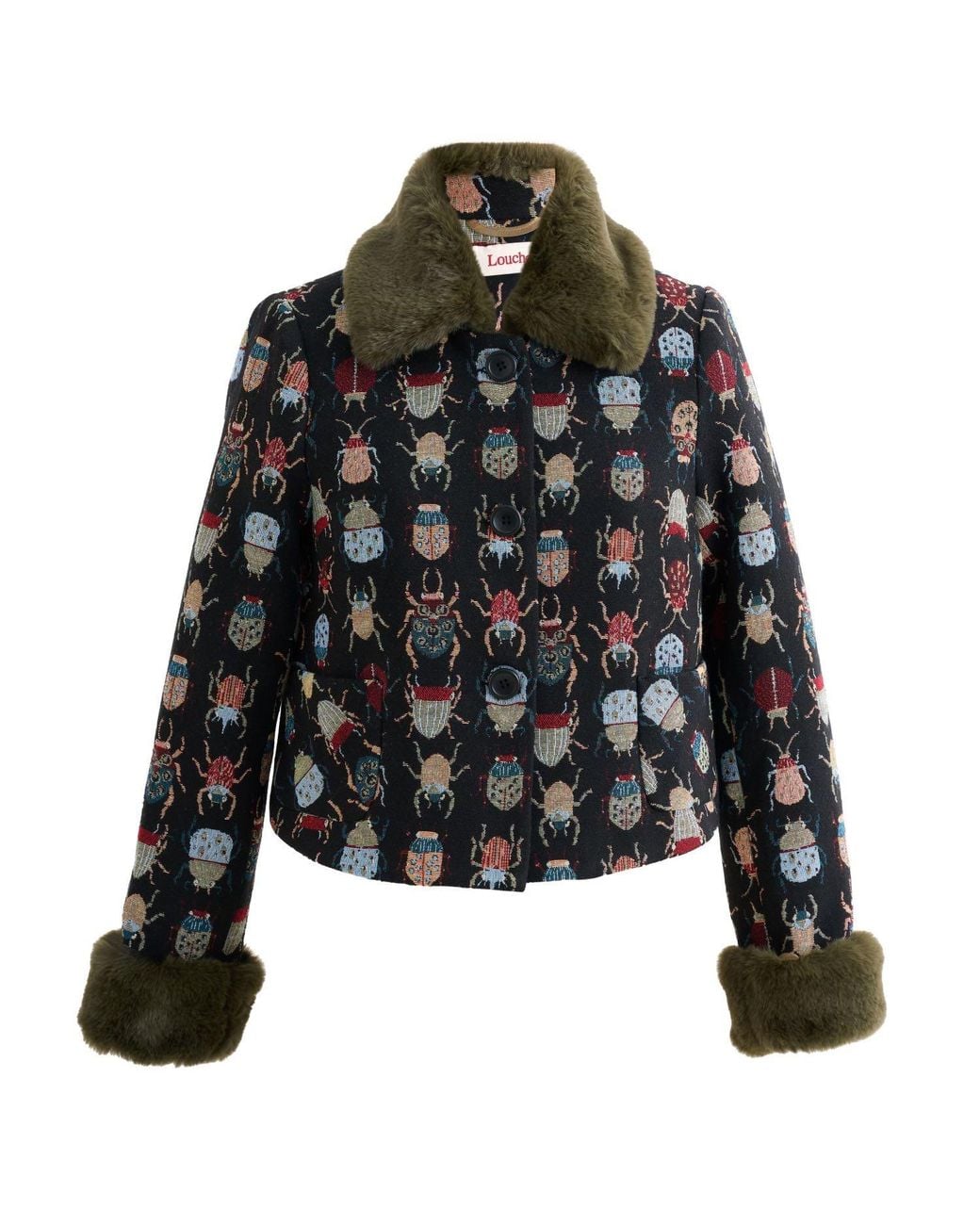 Louche Black Kent Beetlejuice Cropped Jacket