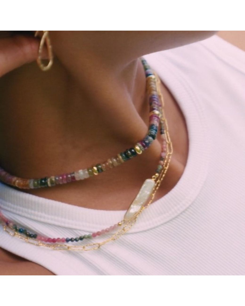 Argento Vivo Metallic The Pearl Bezeled Necklace