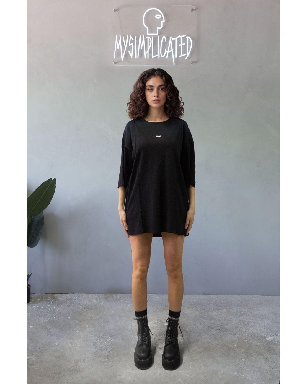 mysimplicated Black Oversized T-Shirt