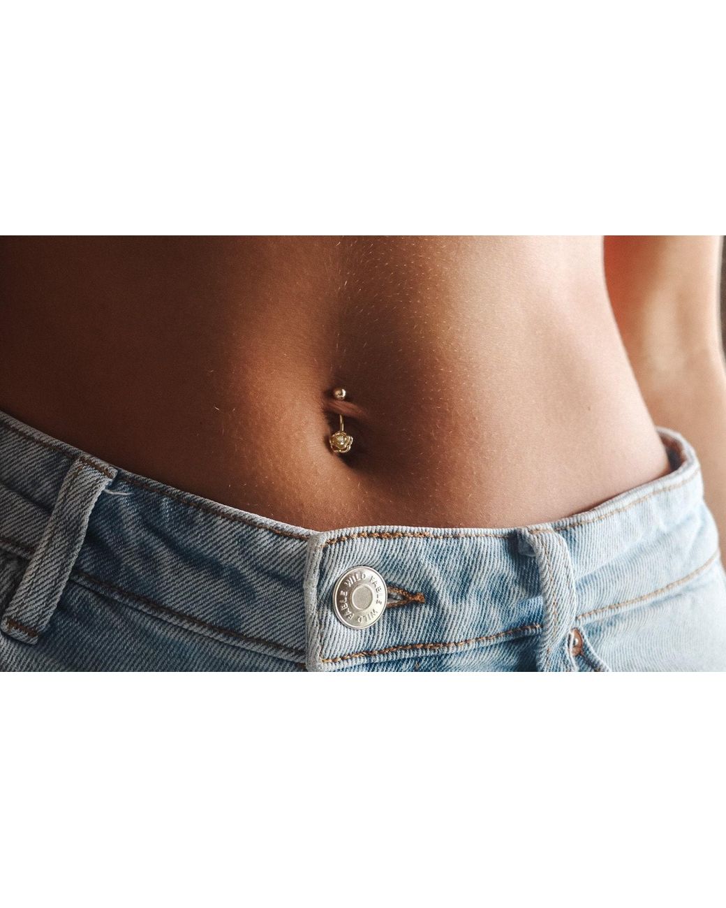 Zahav Jewelry Metallic 10K Solid Cz Flower Shaped Belly Ring