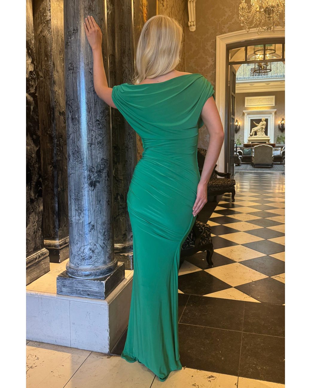 Atom Label Green Platinum Gown