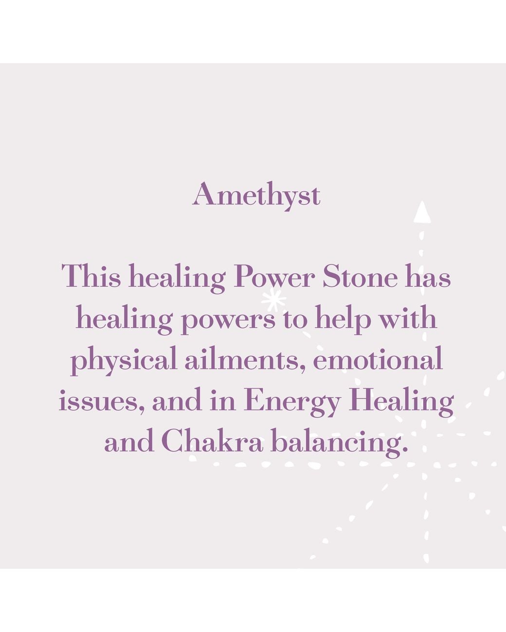 Goddess Charms Purple Amethyst Power Stone