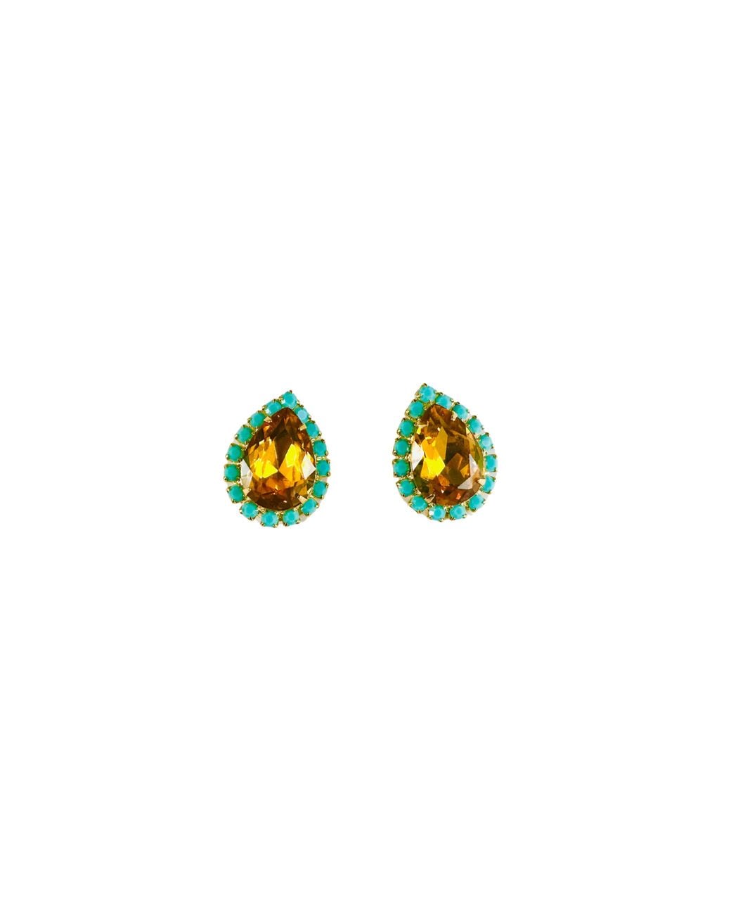 The Pink Reef Multicolor Pear Stud