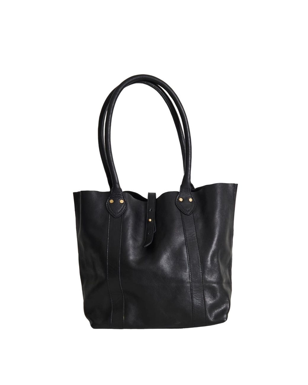 VIDA VIDA Black Soft Luxury Leather Tote Bag