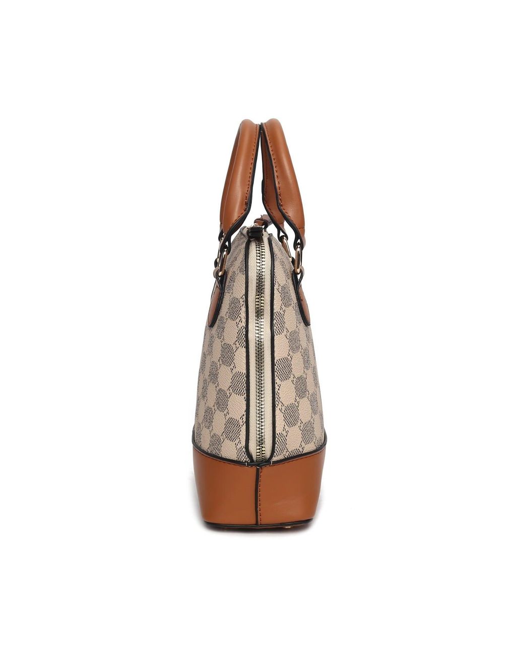 Mkf Collection - J'omor Red Marjorie Circular Print Satchel Bag