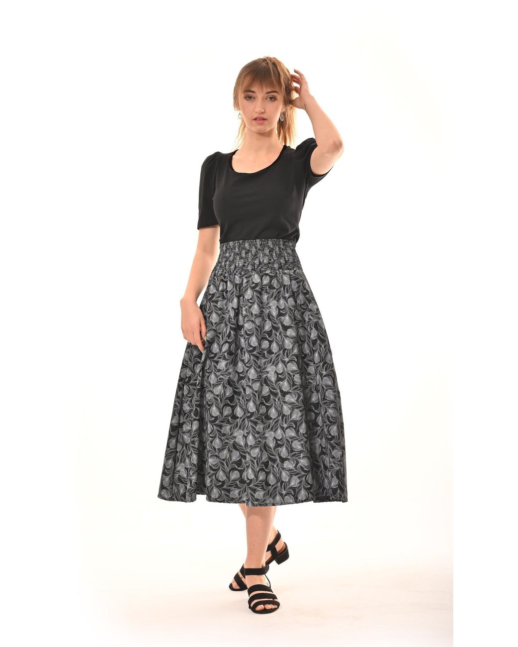 Frock Tales Black Belle Top With Scoop Neck