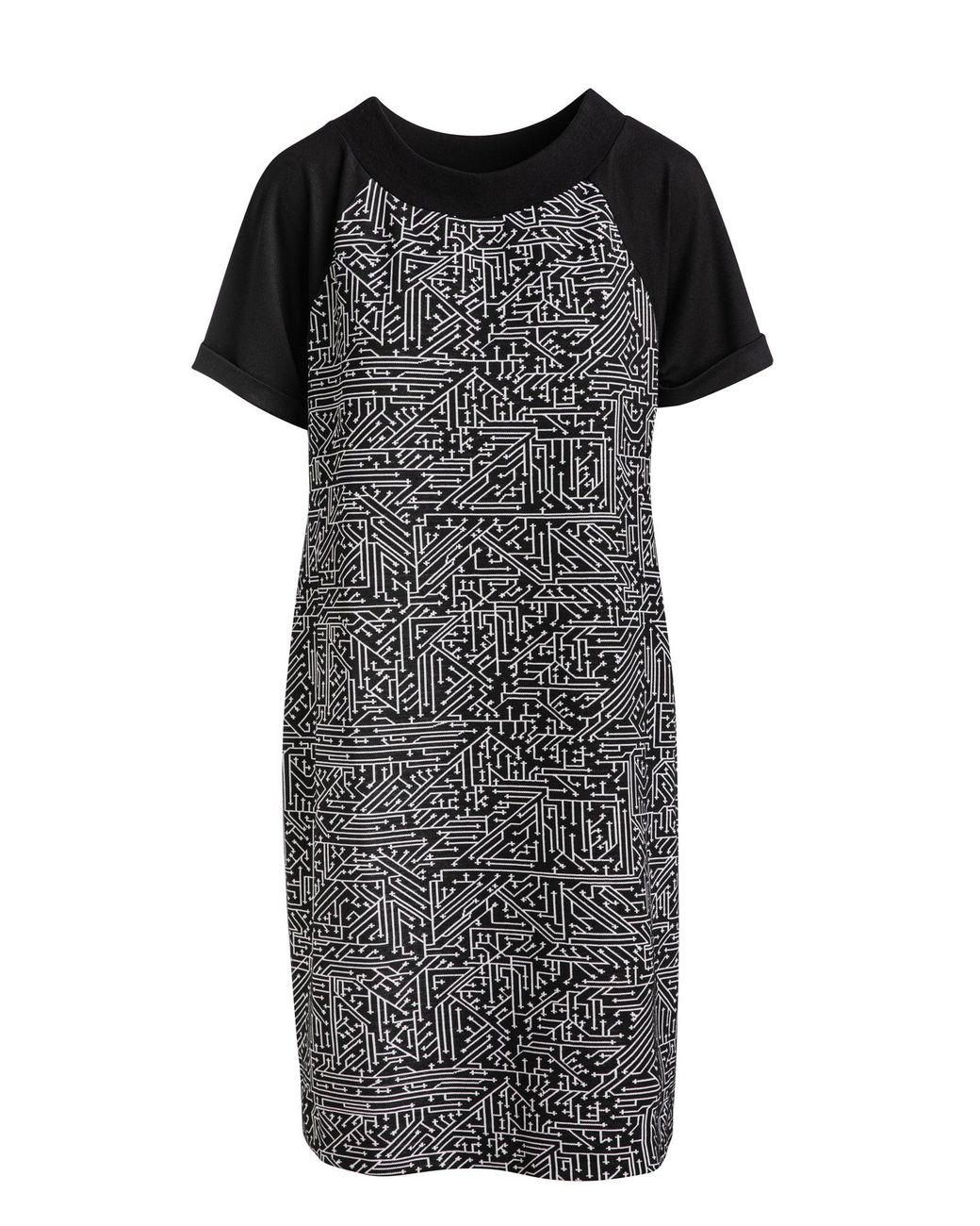 Conquista Black A Line Dress Fashion