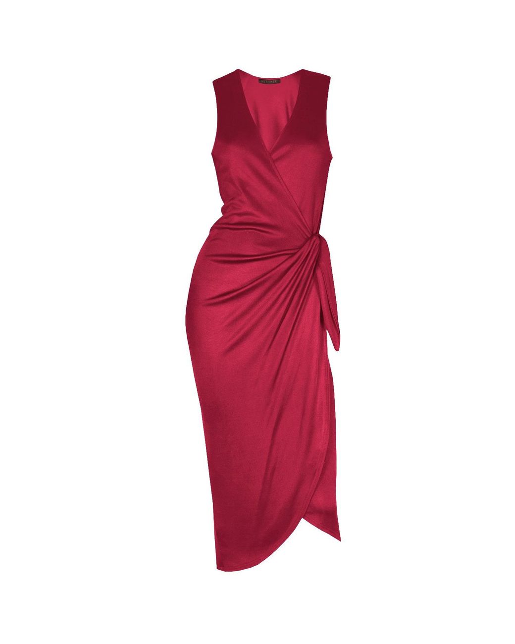Me & Thee Red Heaven Sent Wrap Detail Dress