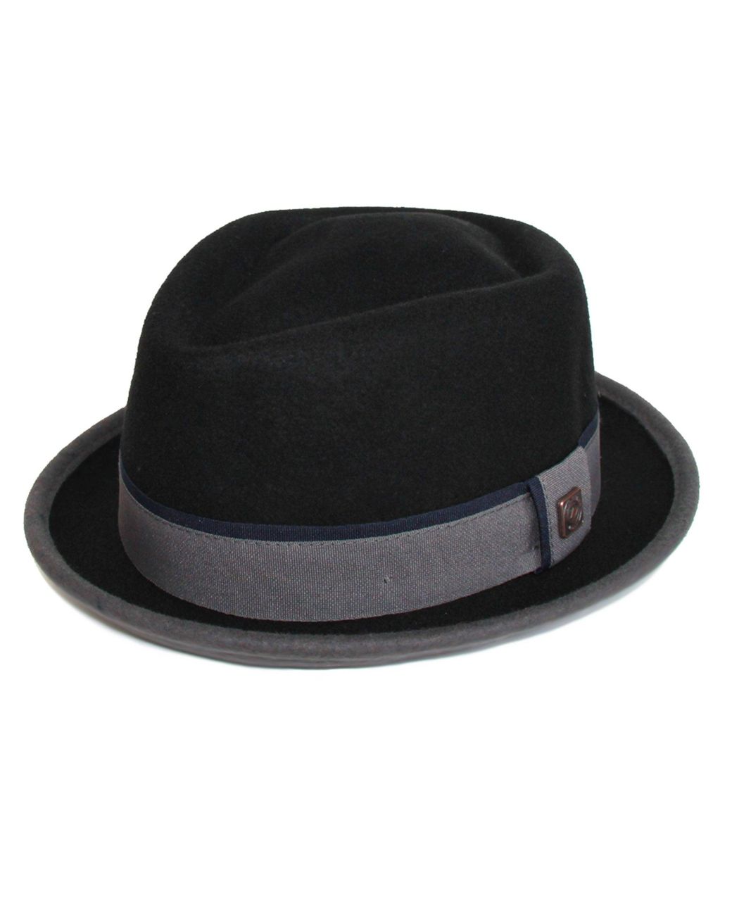 Dasmarca Hats Black Edward Two Tone Felt Winter Porkpie Hat for men