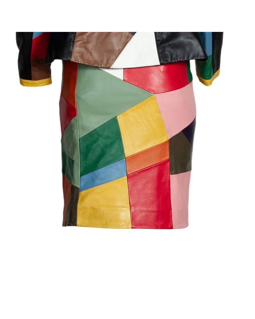 Zasta Studio Red The Virago Crafted Leather Skirt