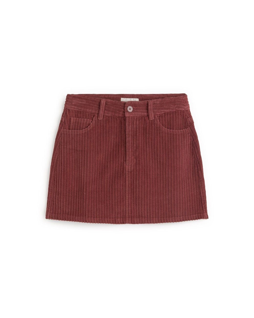 Thinking Mu Red Kimmy Corduroy Mini Skirt