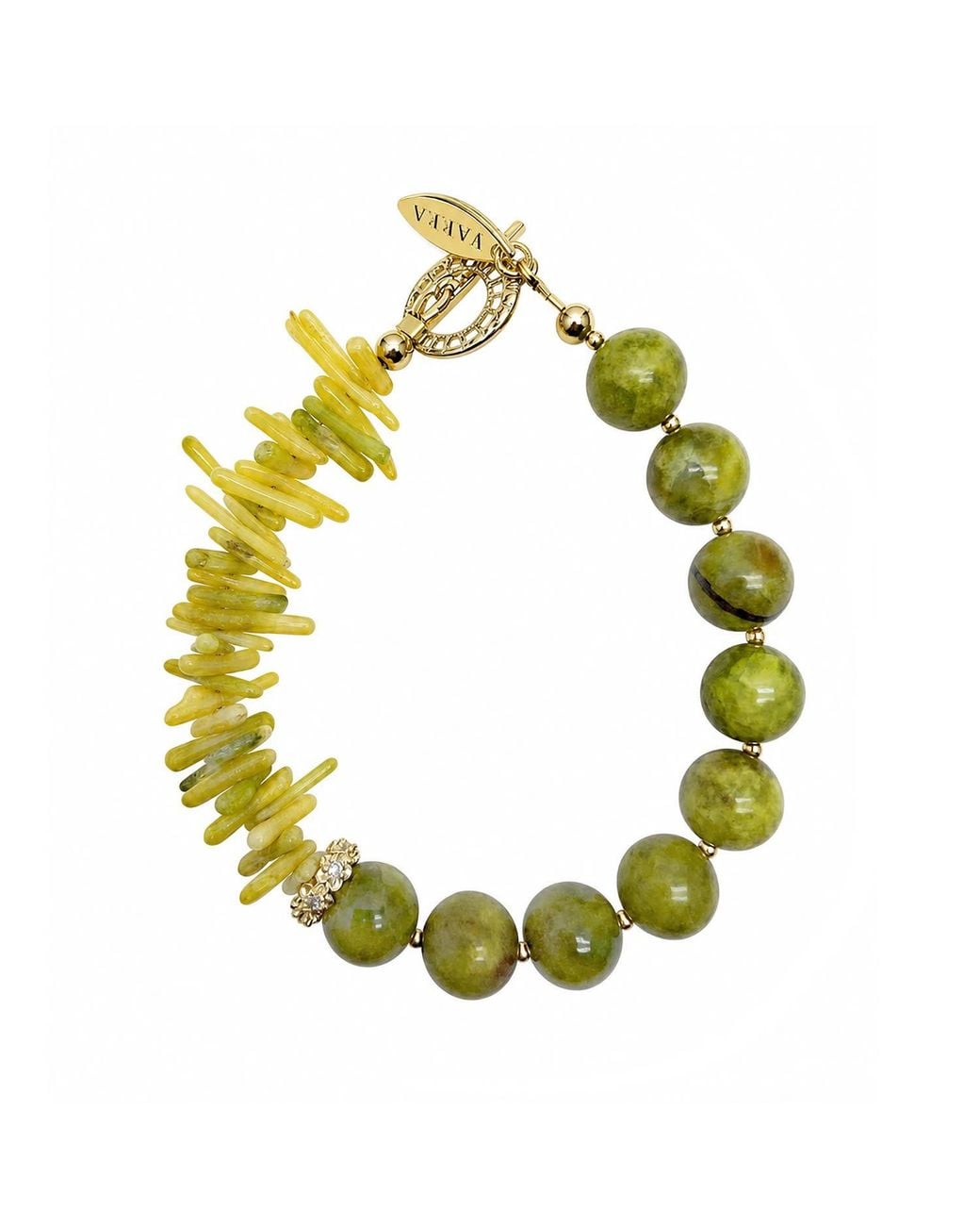 Farra Green Natural-Inspired Opal With Bamboo Coral Bracelet