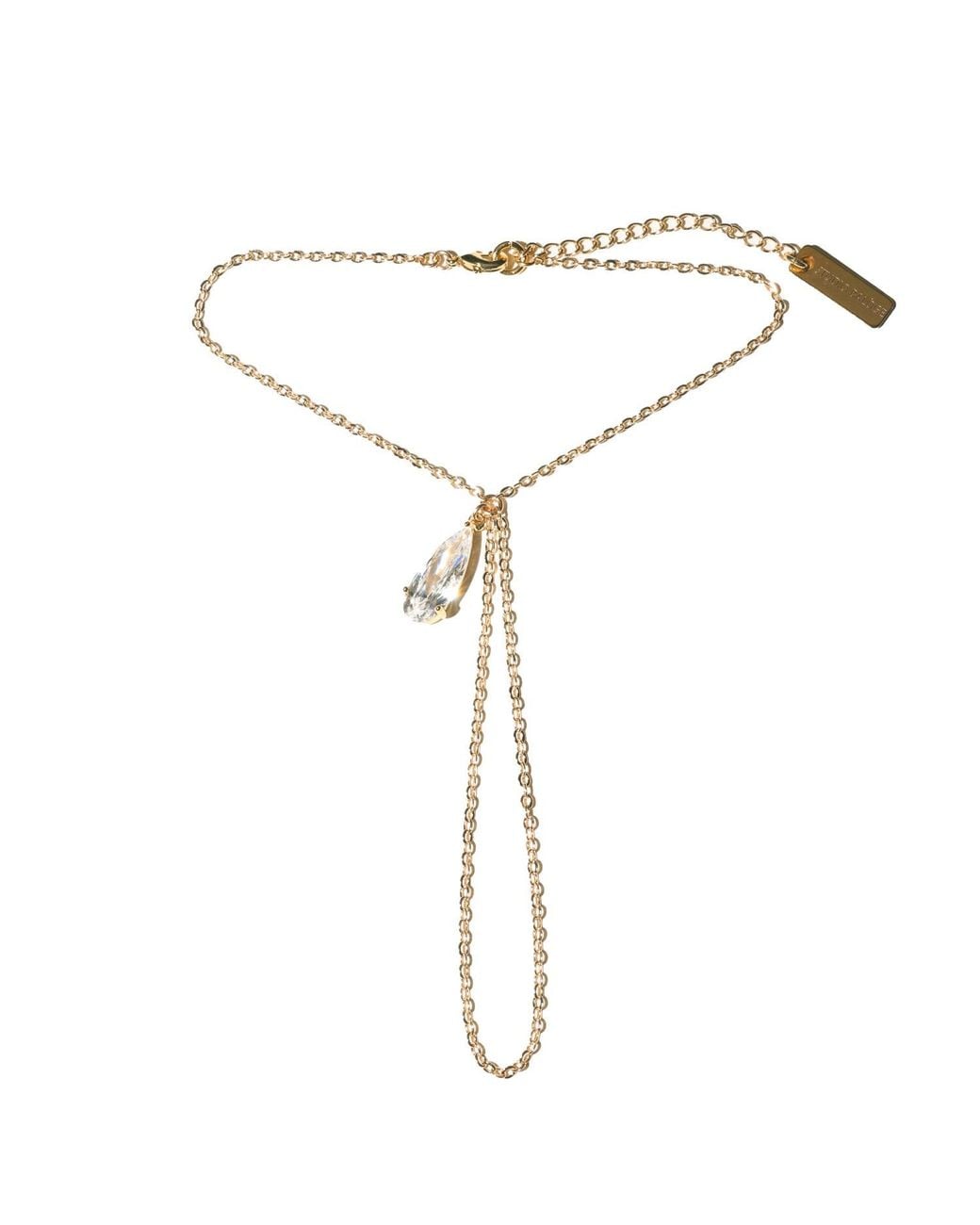 Studio Baloge Metallic Lumina Solitaire Hand Chain