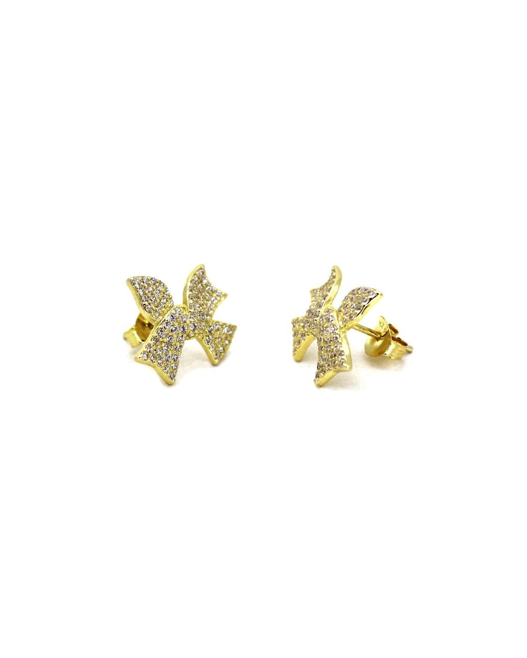 VicStoneNYC Fine Jewelry Natural Lovely Ribbon Stud Vermeil Earrings